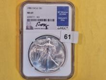 KEY DATE! NGC 1986 American Silver Eagle in Mint State 69