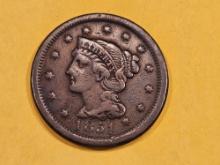 1851 Braided hair Large Cent