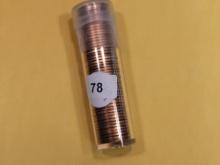 Brilliant Uncirculated Red 1954-S Wheat cent roll