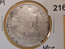 1794 Mo FM Mexico silver 8 reals in Extra Fine