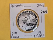 2023 GEM Proof Deep Cameo Armenia silver 500 Dram