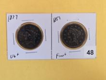 1837 and 1851 Large Cents