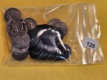 Fifty silver wartime Jefferson Nickels