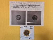 ** HIGHLIGHT ** KEY DATE 1909-S VDB Wheat Cent graded by ANACS in Fine-12