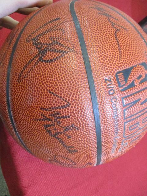 Autographed Basketball w/ Bonus Football Protective Case