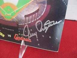 1982 World Series Ken Sanders & Jerry Augustine Signed Program