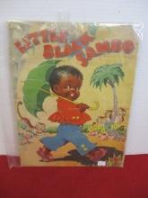 *Black Americana 1942 Little Black Sambo Cloth-like Book
