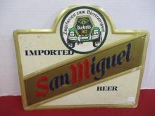 San Miguel Embossed Tin Beer Sign