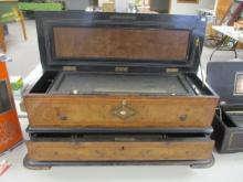 *SPECIAL ITEM-19th Century Swiss Cylinder Music Box w/ Burl Wood & Special Inlay