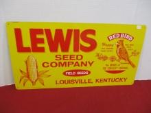 Louis Seed Co. Metal Advertising Sign w/ Cardinal