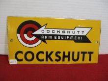 Cock Shutt Farm Equipment Porcelain Advertising Sign