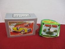 Tin Lith Speedway Racer by Schylling & Bonus Poker frogs