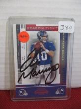 Eli Manning Autographed Trading Card