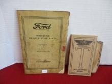 1926 Ford Model T Price List, Instruction Book and Original Newspaper Advertisement