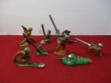 Manoil Barclay WWI Soldiers with Guns-Lot of 8