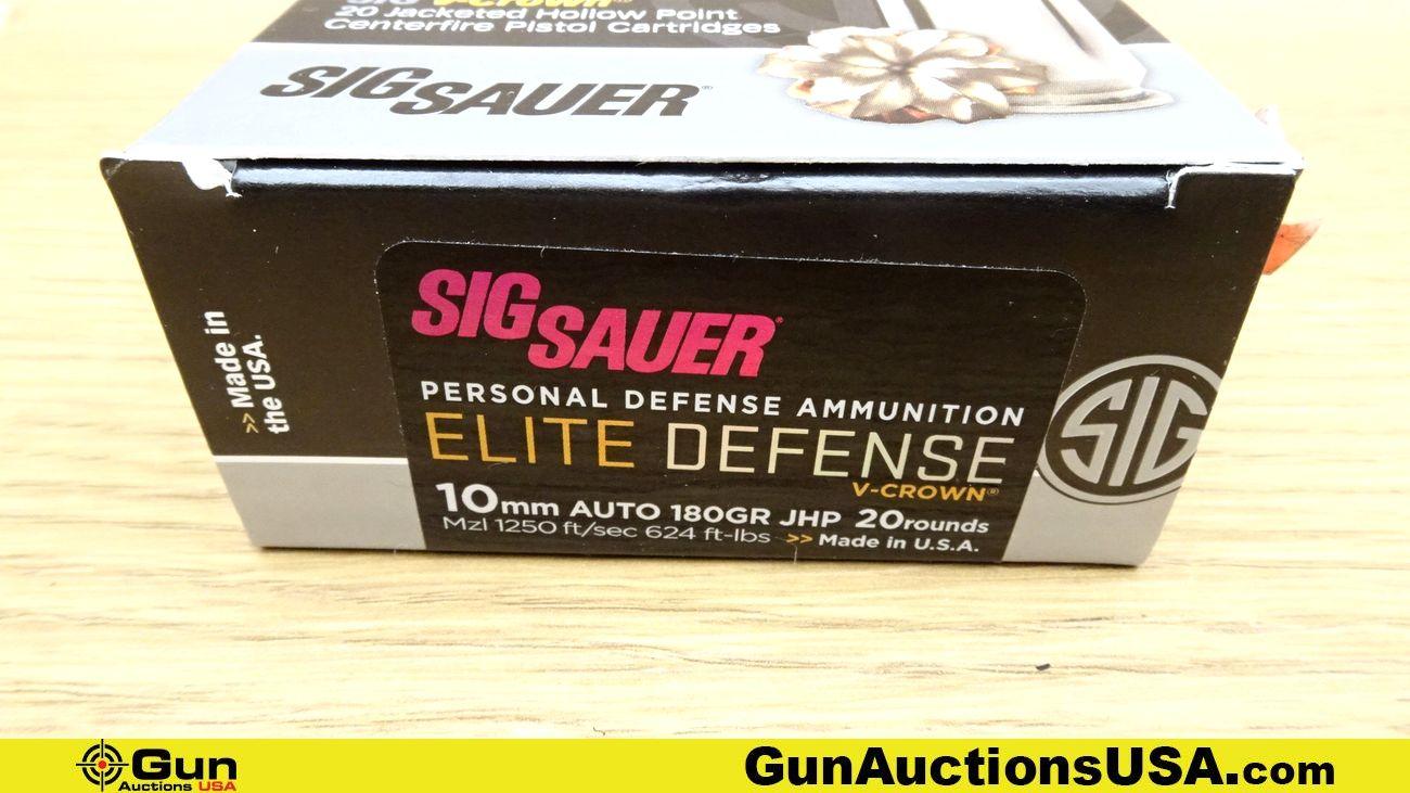 Armscor, Great Lakes Ammo, Sig Sauer 10MM Ammo. 170 Rds. in Total; 180 Gr. . (70150)