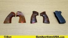 S&W & Colt VINTAGE Grips. Very Good. Lot of 3; 1- Colt Python Walnut Target Grip Features Thumb Shel