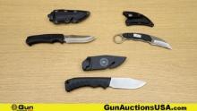 SOG Gambit, Ace, & Field Knife. Knives. Excellent. Lot of 3; 1- Gambit Karambit Style Knife, Polymer