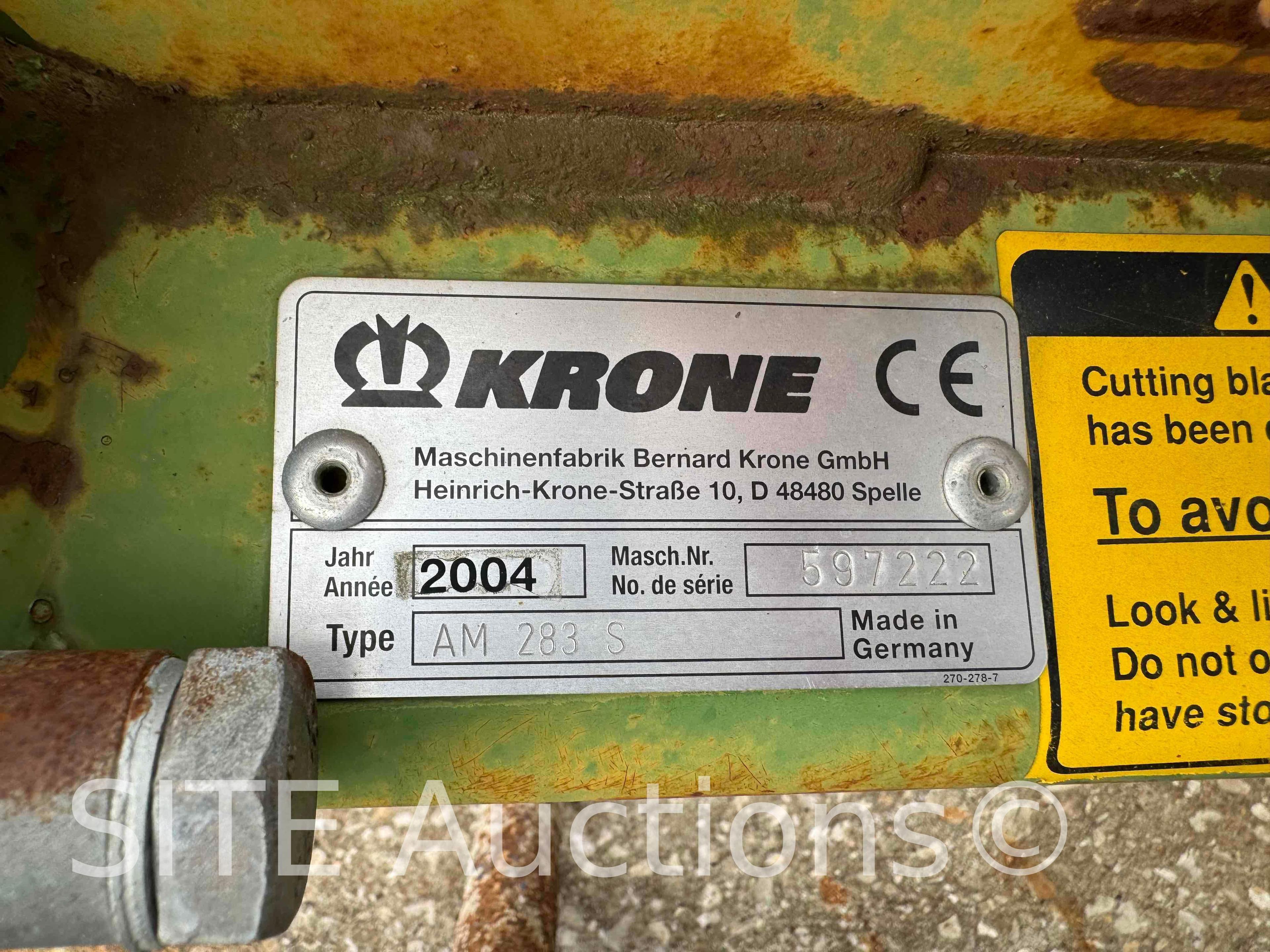 2004 Krone AM283S Disc Mower