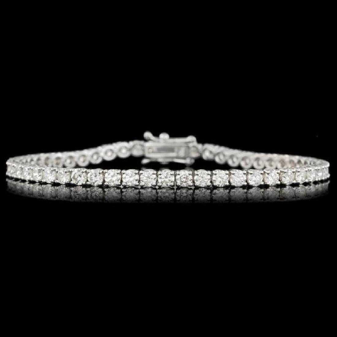 18K White Gold 6.00ct Diamond Bracelet