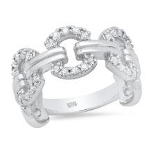 14K White Gold and 0.38ct Diamond Ring