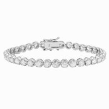 18k White Gold 7.32ct Diamond Tennis Bracelet