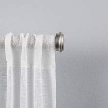 Topper 66" - 120" Adjustable 1" Single Curtain Rod Kit, Matte Silver-Tone w/Finial, Retail $50.00