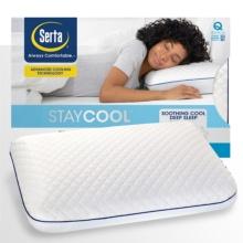 Serta Soothing Cool Gel Memory Foam Pillow, White, King, 1 Pillow, Retail $150.00