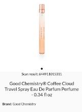 Good Chemistry Coffee Cloud Travel Spray Eau de Parfum, Retail $13.00