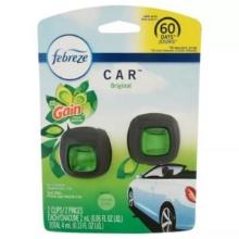 Febreze Car Air Freshener Vent Clip - Gain Original Scent - 0.13 Fl Oz/2pk