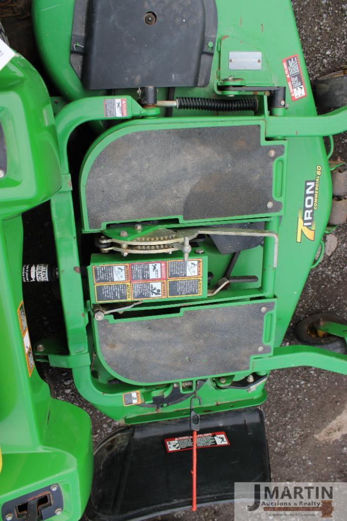 JD Ztrack F687 front mount zero turn