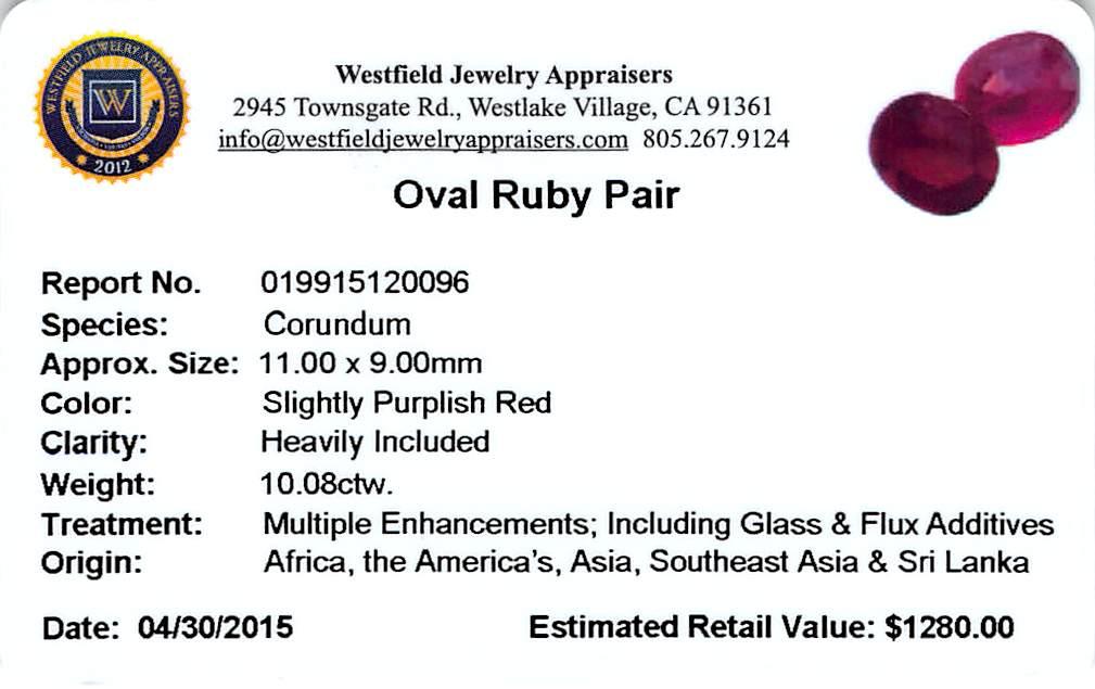 10.08 ctw Oval Mixed Ruby Parcel