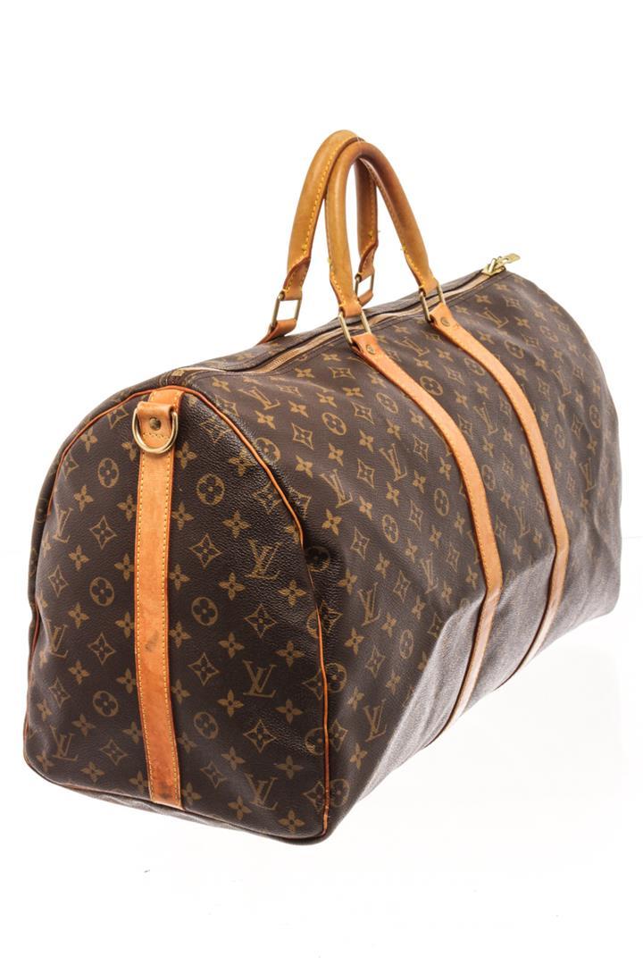 Louis Vuitton Brown Monogram Canvas Bandouliï¿½re Keepall 55 Travel Bag