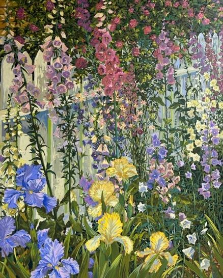 Foxgloves and Iris by John Powell