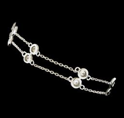 1.25 ctw Diamond Bracelet - 14KT White Gold