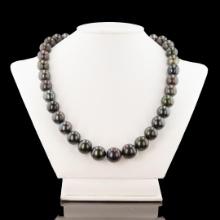 11mm to 14mm Tahitian Cultured Pearl Necklace with 14K White Gold Clasp