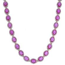 39.36 ctw Ruby and 0.43 ctw Diamond Necklace