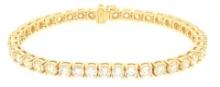 12.47 ctw Diamond Tennis Bracelet - 14KT Yellow Gold