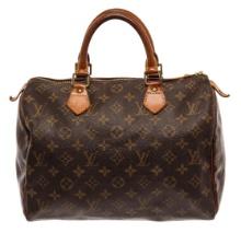 Louis Vuitton Brown Monogram Canvas Speedy 30 Satchel Bag