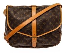 Louis Vuitton Brown Monogram Saumur 35cm Crossbody Bag