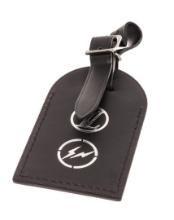 Louis Vuitton Black Leather Fragment Luggage Tag