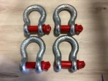 (Inv.214) 4 - New Unused Diggit 1 1/4" Pin Anchor Shackles