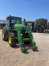 2017 JD 6120 E MFWD with H260 Loader and 2 sets remotes - reverser. 4WD 1569 HRS Local ranch tractor