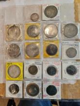 OLD SILVER COIN AND TOKENS