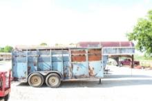 Gooseneck 1/2 Top Stock Trailer, Tandem Axle