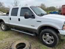 2005 F250 FOUR DOOR TRUCK, LARIAT, SUPER DUTY, POWERSTROKE TURBO, MILES SHO