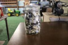 JAR OF MISC BUTTONS