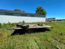 HAY RACK WITH JOHN DEERE RUNNING GEAR