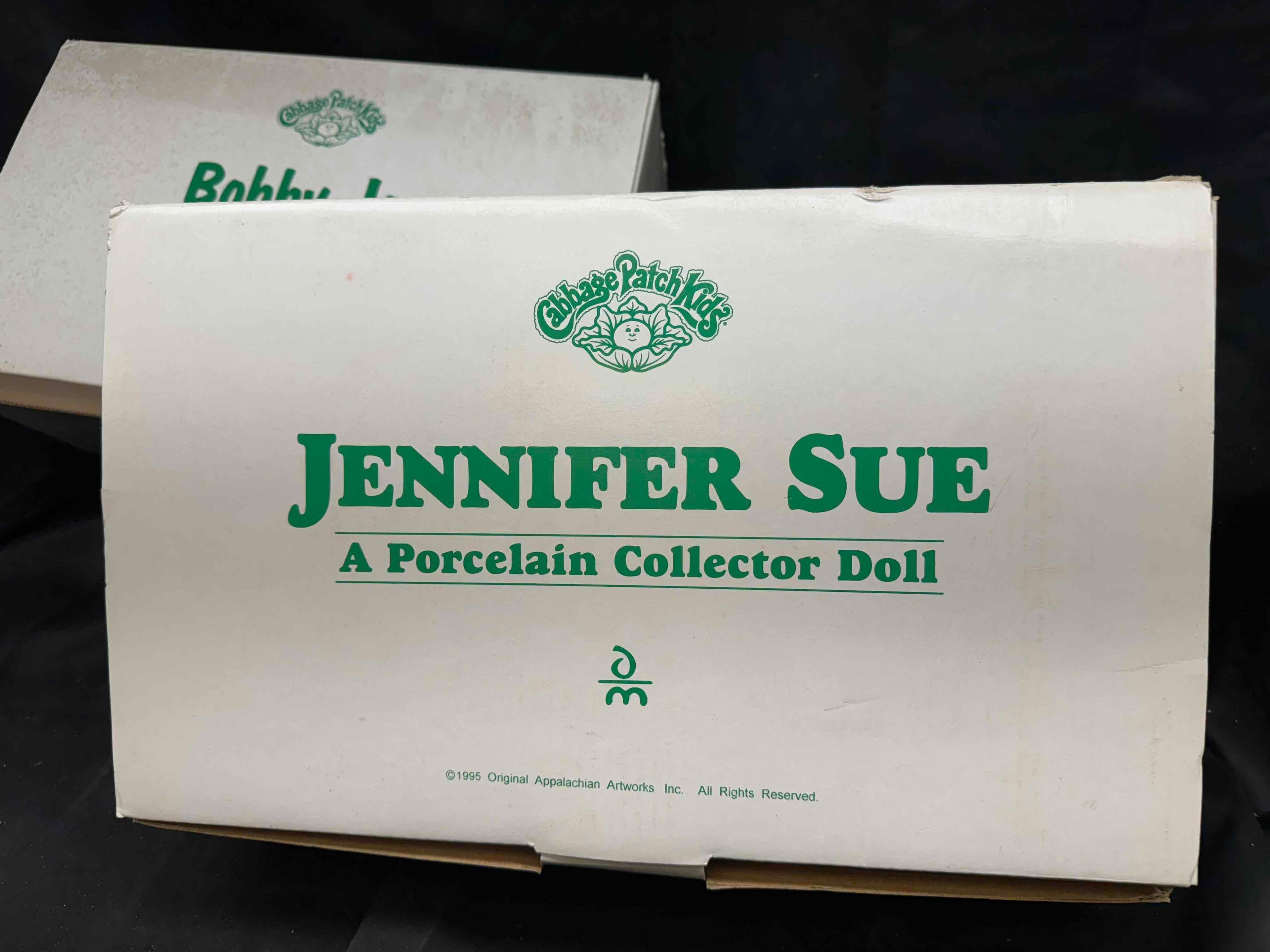 Vintage 1995 Cabbage Patch Kids collectible Porcelain Dolls Bobby Joe Jennifer Sue