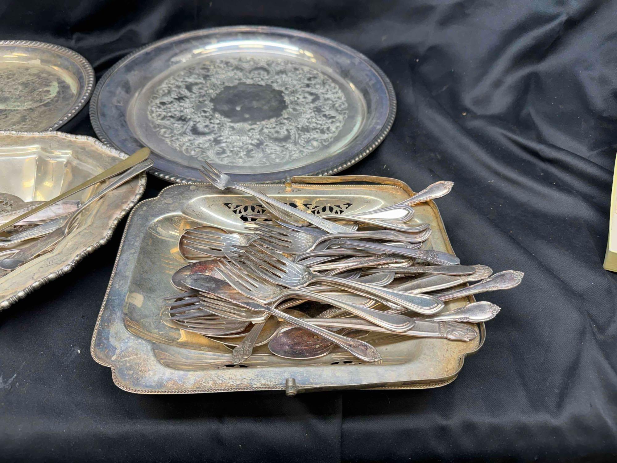 Silver Plated Kitchenware Flatware WM Rogers, GOWE SILBER, Sweden, Electro Nickleplate more